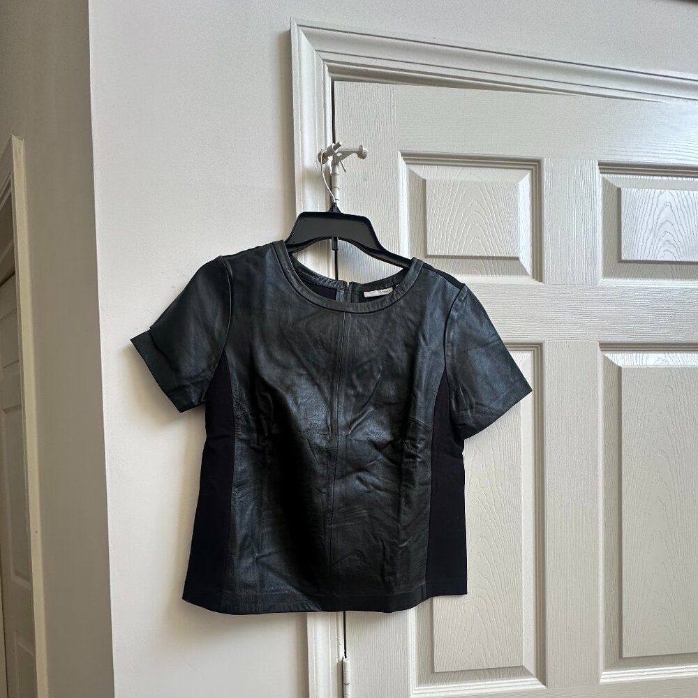 NWOT Halogen leather front top